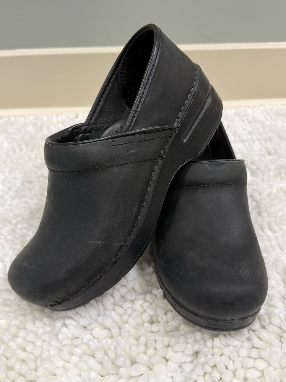 Dansko Women's Black Slip-On Work Clogs
